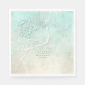 シーフォームビーチ結婚式カメID837 スタンダードランチョンナプキン (正面)