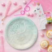 シーフォームビーチ結婚式カメID837 ペーパープレート (パーティー)