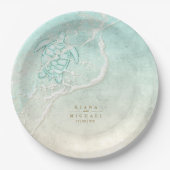 シーフォームビーチ結婚式カメID837 ペーパープレート (正面)