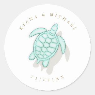 シーフォームビーチ結婚式カメID837 ラウンドシール