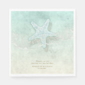 シーフォームビーチ結婚式サンキューV2 ID837 スタンダードランチョンナプキン (正面)