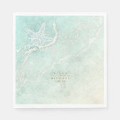 シーフォームビーチ結婚式スターフィッシュID837 スタンダードランチョンナプキン (正面)