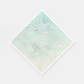 シーフォームビーチ結婚式スターフィッシュID837 スタンダードランチョンナプキン (角)