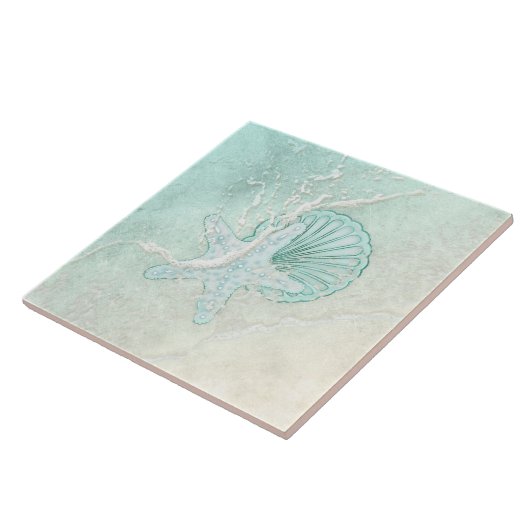 シーフォームビーチ結婚式スターフィッシュID837 タイル (側面)