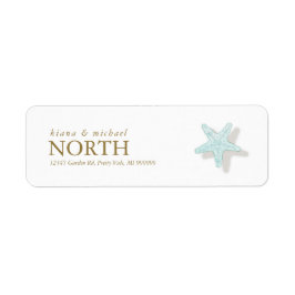 シーフォームビーチ結婚式スターフィッシュID837 ラベル