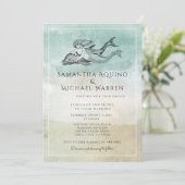 シーフォーム海ビーチ結婚式招待状 招待状 (スタンド正面)