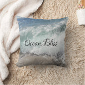 シーフォーム海ブリスパーソナライズされた クッション (ブランケット)