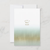 シーフォーム金ゴールドホワイトエレガントビーチ結婚式RSVP 出欠カード (裏面)