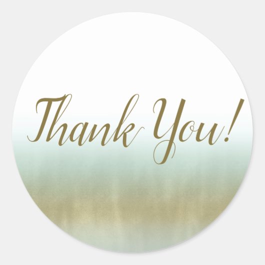 シーフォーム金ゴールドホワエレガントイモダンビーチ結婚ズ ラウンドシール (正面)