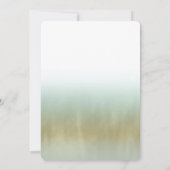 シーフォーム金ゴールドホワエレガントイモダンビーチ結婚ズ 招待状 (裏面)