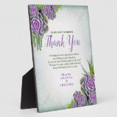 シーフォーム&ラベンダーの多肉質のブーケヒュース フォトプラーク (側面)