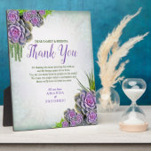 シーフォーム&ラベンダーの多肉質のブーケヒュース フォトプラーク (側面)