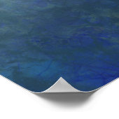 シーフォーム – 海グラデーション抽象芸術ソフトブルーグリーン ポスター (角)