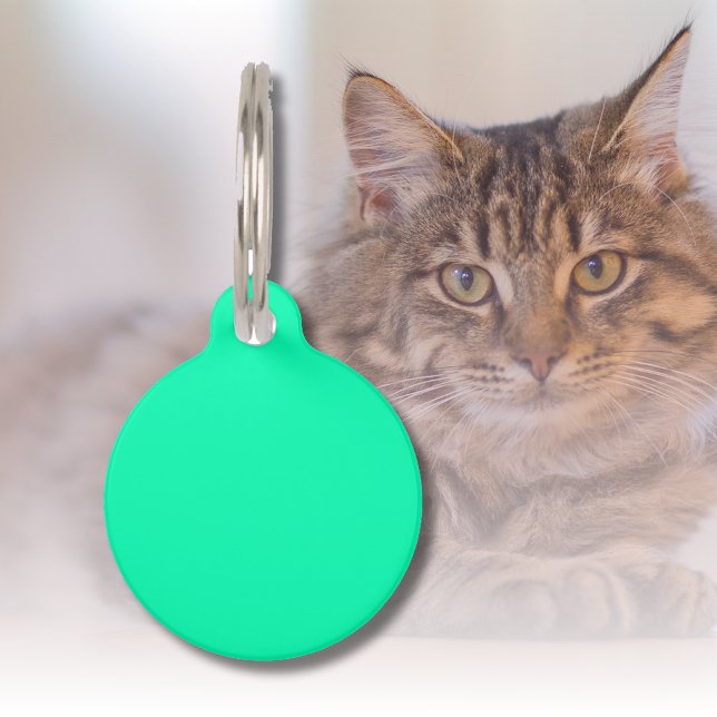 シーフォー無地のム緑 |クラシック |エレガント | ペット　ネームタグ (クリエイターアップロード済み)