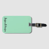 シーフォー無地のム緑 ラゲッジタグ (正面横)