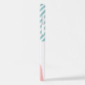 シーフォー赤面ピンクミッドセンチュリーサークルのアートパターン iPhoneケース (左側面)