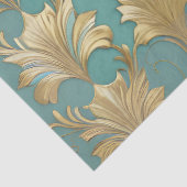 シーフオムグリーンと金ゴールドデコペ伝統的ージ 薄葉紙 (詳細)