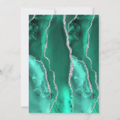 シーフオムグリーンシルバーAgateダーク50誕生日 招待状 (裏面)