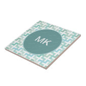 シーフオムグリーンジオメトリック タイル (側面)