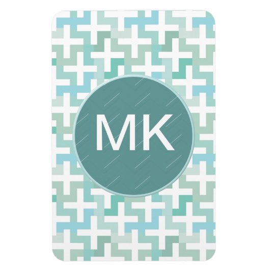 シーフオムグリーンジオメトリック マグネット (縦)