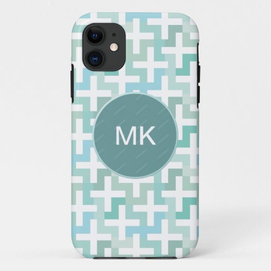 シーフオムグリーンジオメトリック Case-Mate iPhoneケース (裏面)