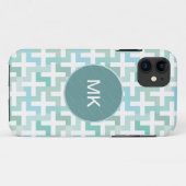 シーフオムグリーンジオメトリック Case-Mate iPhoneケース (裏面(横))