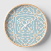 シーフオムグリーンタウペブラウンお尻ボヘミアンバリアート 壁時計 (正面)