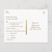 シーフオムグリーンビーチシーシェルウェディングRSVPポストカード インビテーションポストカード (裏面)