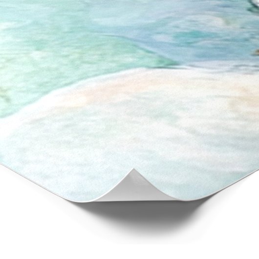 シーフオムグリーンフローラキャンバスアート ポスター (角)