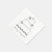 シーフオムグリーン結婚ズケーキナプキン スタンダードカクテルナプキン (角)