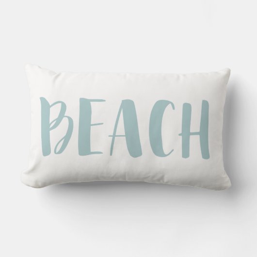 シーフオムグリーン航海のストライプビーチハウス ランバークッション (正面)