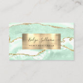 シーフオムグリーン金ゴールド瑪瑙名刺 名刺 (正面)