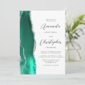 シーフオムグリーン銀ゲートQRコード結婚ズ 招待状 (スタンド正面)