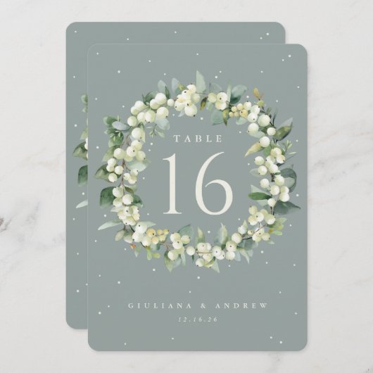 シーフオムスノーベリー結婚+ユーカリの表番号 (正面/裏面)