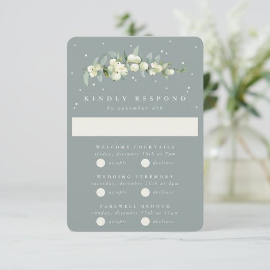 シーフオムスノーベリー結婚+ユーカリ数々のイベント 出欠カード (スタンド正面)