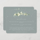 シーフオムスノーベリー+ユーカリウェディングレセプション エンクロージャーカード (正面/裏面)