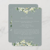 シーフオムスノーベリー+ユーカリウェディングレセプション エンクロージャーカード (正面/裏面)