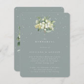 シーフオムスノーベリー+ユーカリ結婚のリハーサル エンクロージャーカード (正面/裏面)