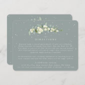 シーフオムスノーベリー+ユーカリ結婚の方向 エンクロージャーカード (正面/裏面)