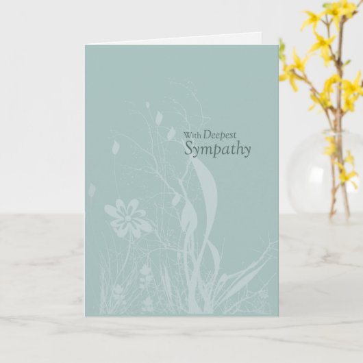 シーフオムソフト悔やみや弔慰 カード (黄色い花)