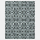 シーフオムティール(緑がかった色)グリーングレーお尻ボヘミアンバリアート フリースブランケット (正面)