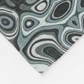 シーフオムティール(緑がかった色)グリーングレーお尻ボヘミアンバリアート フリースブランケット (角)