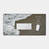 シーフオムビーチバイブル詩 デスクマット (キーボード&マウス)