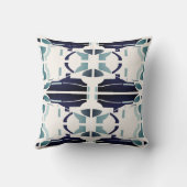 シーフオムブルー – ブラックシンメトリッ地中海のクルック クッション (裏面)