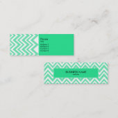 シーフオムミントグリーンジガグパターン スキニー名刺 (正面/裏面)