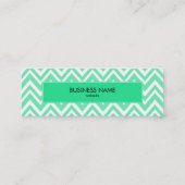 シーフオムミントグリーンジガグパターン スキニー名刺 (裏面)