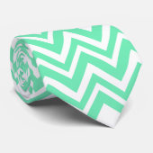 シーフオムミントグリーンジガグパターン ネクタイ (ロール)