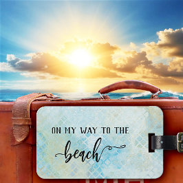 シーフオム水彩ビーチ模様ラゲージタグ ラゲッジタグ