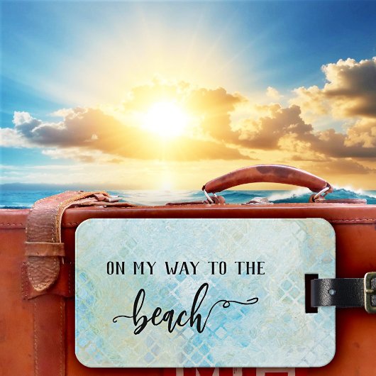 シーフオム水彩ビーチ模様ラゲージタグ ラゲッジタグ