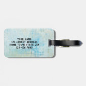 シーフオム水彩ビーチ模様ラゲージタグ ラゲッジタグ (裏面横)